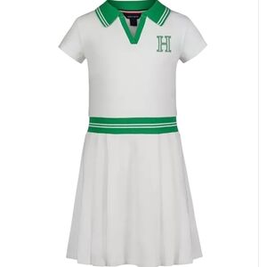 Tommy Hilfiger Green and White Dress